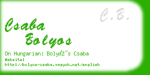 csaba bolyos business card